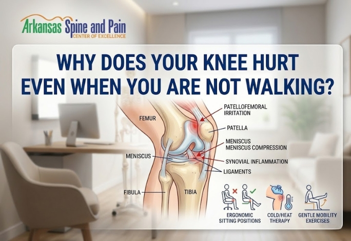Discover why your knee hurts even when you aren't walking. Learn about inflammation, arthritis, and interventional treatments at Arkansas Spine and Pain.